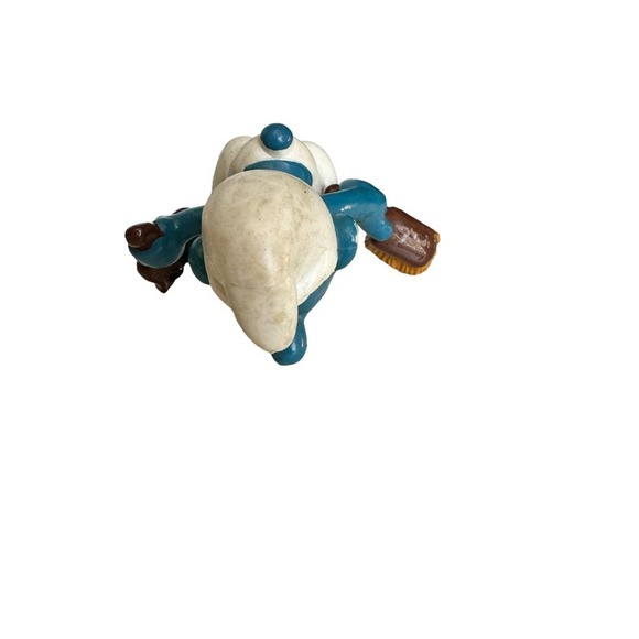 Vintage Smurf Figure with Dustpan 1984 Vintage Schleich - Picture 5 of 7